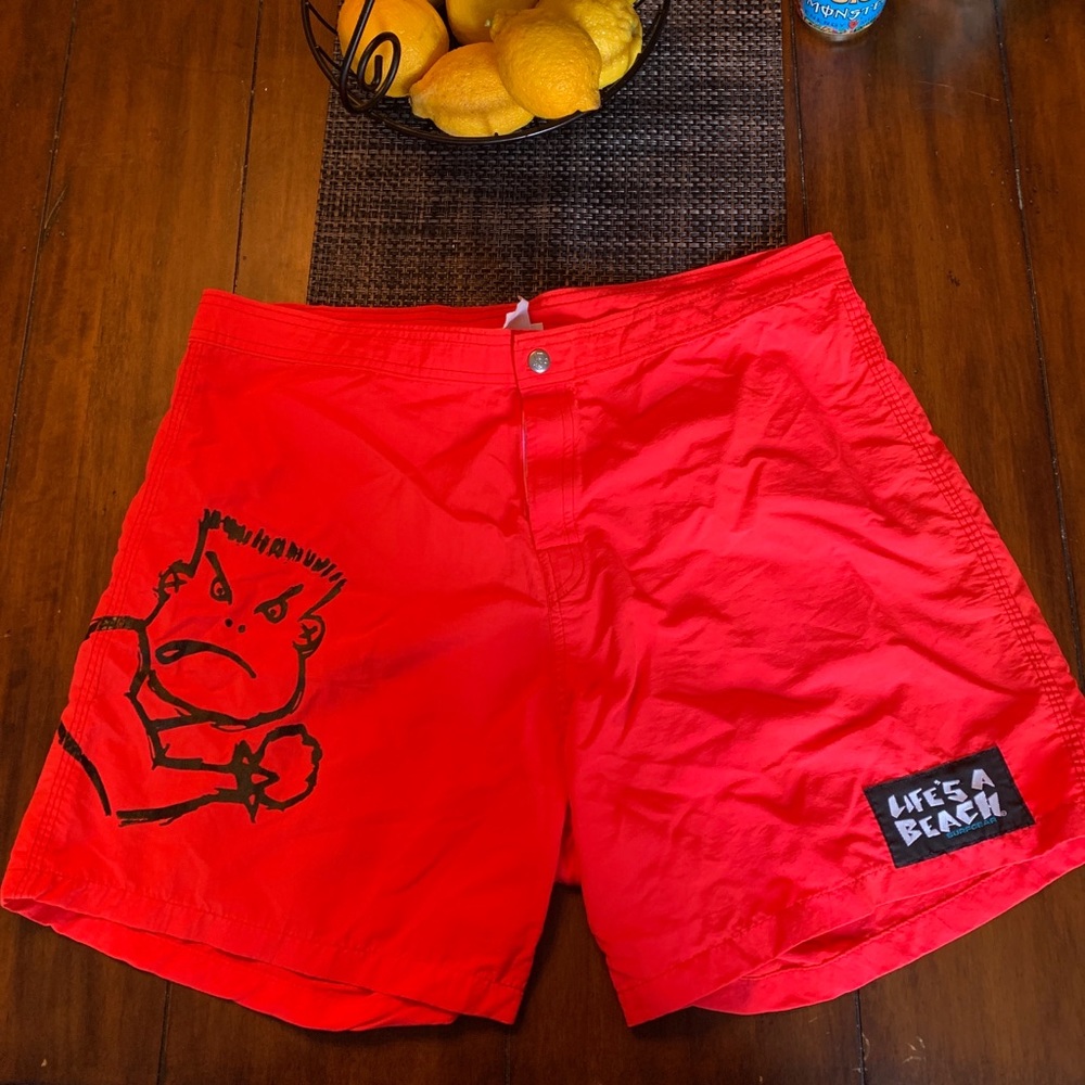 Vintage 80s Life’s A Beach Shorts Surfgear 36